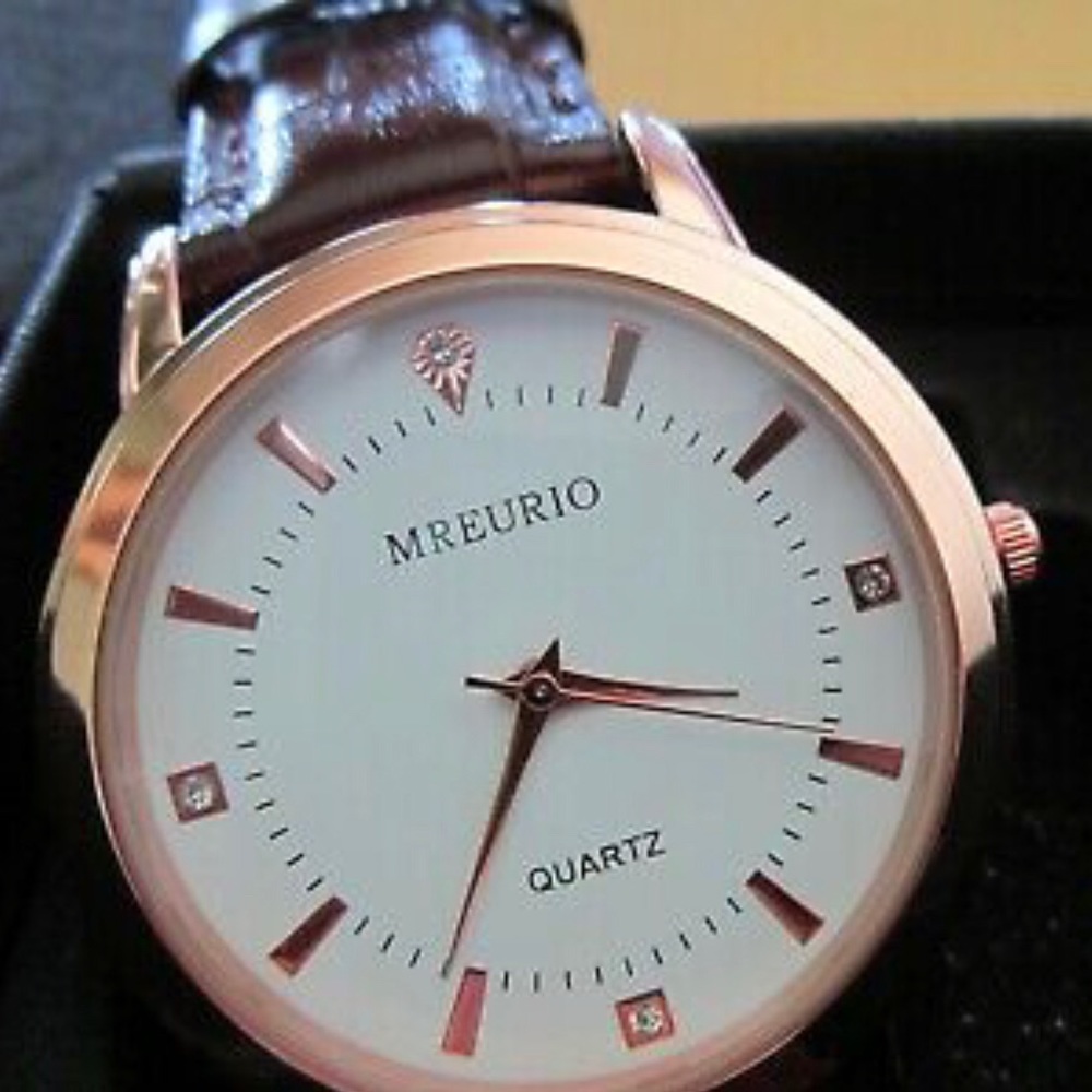 Mreurio Men’s Sports Watch Rose Gold Quartz New With Box